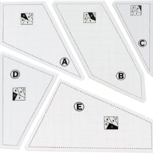 5 Pcs Plexiglass Quilting Rulers and Templates for Fabric Cutting