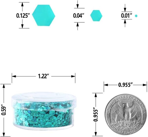 Holographic Chunky Glitter Set, 12 Colors for Resin, Slime, Nails, Body & Craft Projects - Image 2