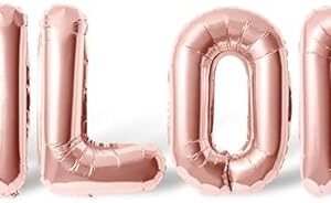 16" Letter Balloons – Rose Gold Foil Banner
