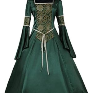 CosplayDiy Women's Medieval Hooded Fancy Dress Victorian Costume