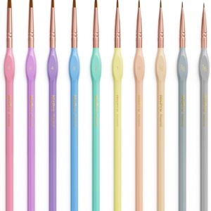 10PCS Micro Fine Detail Paint Brush Set – Mini Fine Tip for Acrylic & Oil