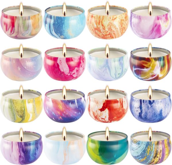 16-Pack Scented Soy Wax Candles