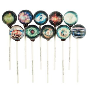 Galaxy Lollipops – 10 Watermelon Flavor, Supernova Design, 2 lbs, Handmade USA