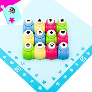 12-PC Small Craft Hole Punch Set – Star, Butterfly, Leaf & More for Kids & Scrapbooking
