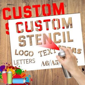 Custom Laser-Cut Spray Painting Stencil (11.7x8.3")