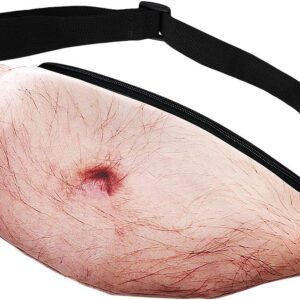 Funny 3D Beer Belly Fanny Pack – Waterproof Waist Bag, White Elephant Gift for Men, Dad, Husband