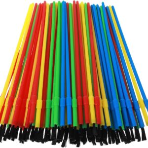 100-Pack Colorful Paint Brushes for Watercolor, Crafts, School & Parties