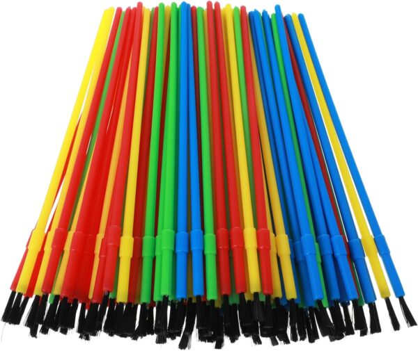 100-Pack Colorful Paint Brushes for Watercolor, Crafts, School & Parties
