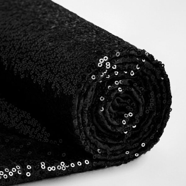 Black Sequin Fabric, 3ft 1yd – Sparkly Material for Dresses, Costumes & DIY - Image 3