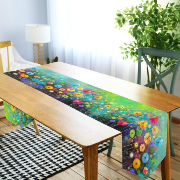 Reversible Seasonal Flowers Table Runner