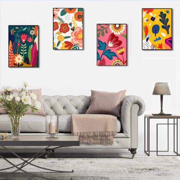 6-Pack Paint by Numbers Kit – DIY Flower Acrylic Canvas Art (9.8x13.8") - Image 2
