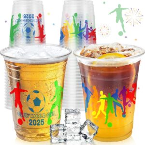 60 Pcs World Club Cup Plastic Cups 16 oz - Soccer Party Supplies