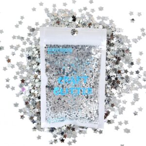 10g Laser Silver 3mm Star Glitter Sequins
