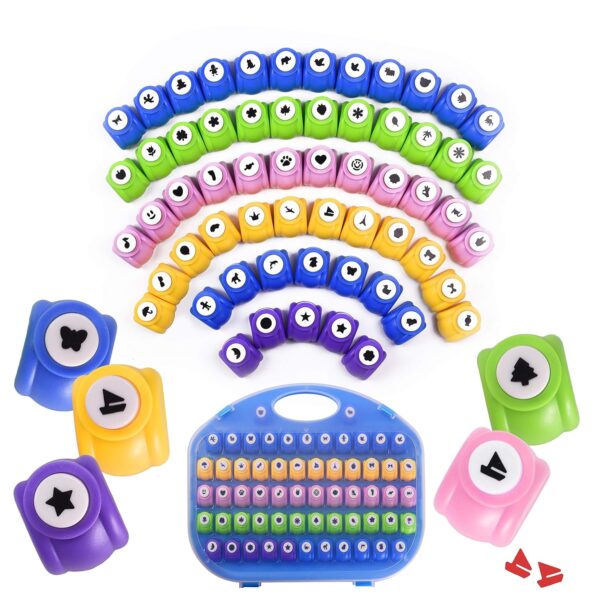 Shape Paper Punch Set, 60pcs: Fun Crafting Hole Punchers for All Ages