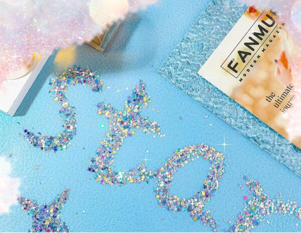 10g Holographic Silver 3mm Star Glitter Confetti - Image 2
