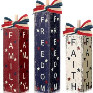 3-Pc Patriotic Tiered Tray Signs - 4th of July