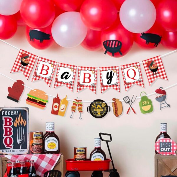 Baby Q Banner – Baby Shower & BBQ Party Photo Backdrop and Decorations