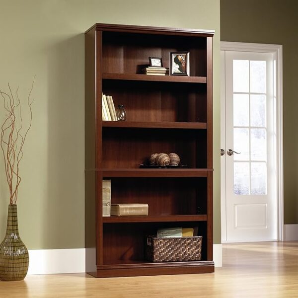 Miscellaneous Storage 5-Shelf Bookcase/ Book shelf, Select Cherry finish - Image 2