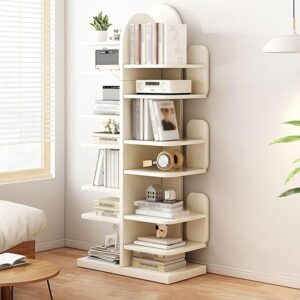 Cactus Tree Bookshelf – Tall Narrow Wood Shelf for Small Spaces (19.3"x9.84"x58.27")