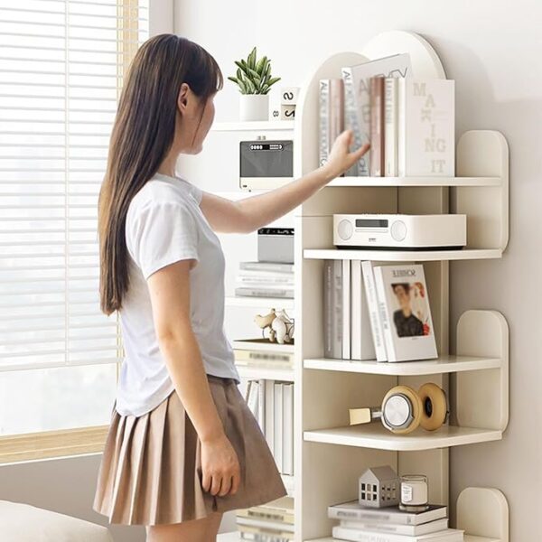Cactus Tree Bookshelf – Tall Narrow Wood Shelf for Small Spaces (19.3"x9.84"x58.27") - Image 3