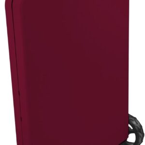 6Ft Rolling Folding Table with Wheels, Durable Plastic, Team Colors, Dark Red & Yellow