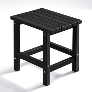 Adirondack Square Side Table, Weather-Resistant, Black
