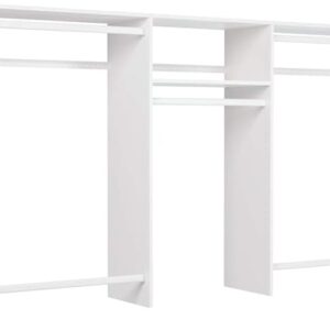 Easy Track OK1448-WH 4'-8' W Basic Hanging Easy-to-Assemble Kit Closet Organizer, White