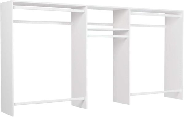 Easy Track OK1448-WH 4'-8' W Basic Hanging Easy-to-Assemble Kit Closet Organizer, White