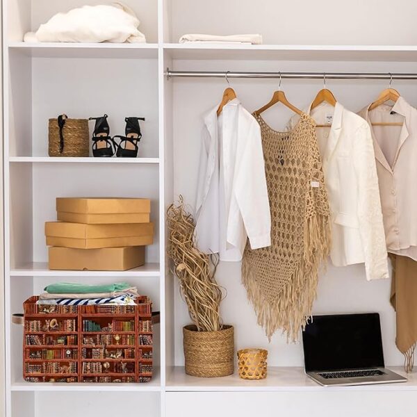 Collapsible Storage Basket with Handles, Decorative Cube Bin for Clothes & Toys - Image 4