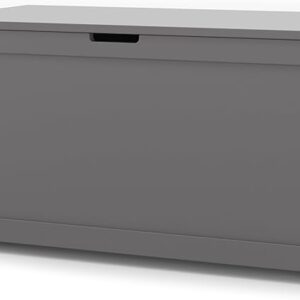 Harmony 33” Wood Toy Box, 6 cu ft Storage Chest with Safety Hinges, Cool Gray
