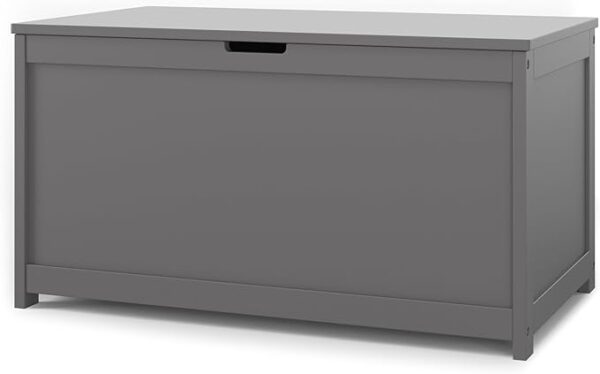 Harmony 33” Wood Toy Box, 6 cu ft Storage Chest with Safety Hinges, Cool Gray
