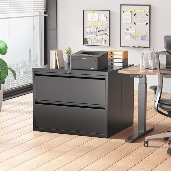 Superday Metal Lateral File Cabinet with Lock: 2 Drawer (Legal/Letter/A4) - Image 2