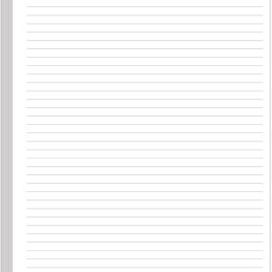 ZGMJ 100 Sheets/200 Pages 8.5x11 inch White Loose-Binder Paper, 100gsm, Lined Acid-Free Paper