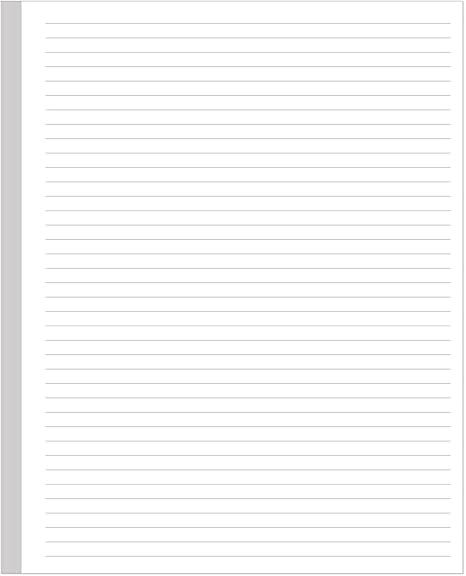 ZGMJ 100 Sheets/200 Pages 8.5x11 inch White Loose-Binder Paper, 100gsm, Lined Acid-Free Paper