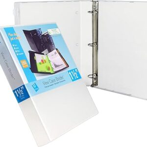 3-Pack Clear View 3-Ring Binders, 1.5" Spine, Metal Rings