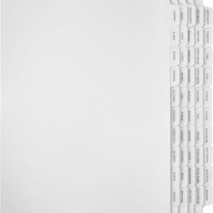 Divider Tabs – Unpunched, Letter Size, Compatible with Various Binding Systems