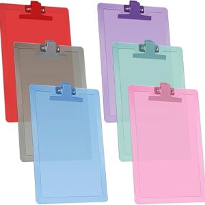 6-Pack A4 Clipboards, 13.4"x9.4", Premium Metal Clip with Side Rulers, Assorted Colors