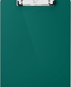 Plastic Clipboard, 12.5"x9", Dark Green, for Kids & Adults