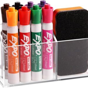 Magnetic Acrylic Pen Holder for Whiteboard, Fridge & Locker