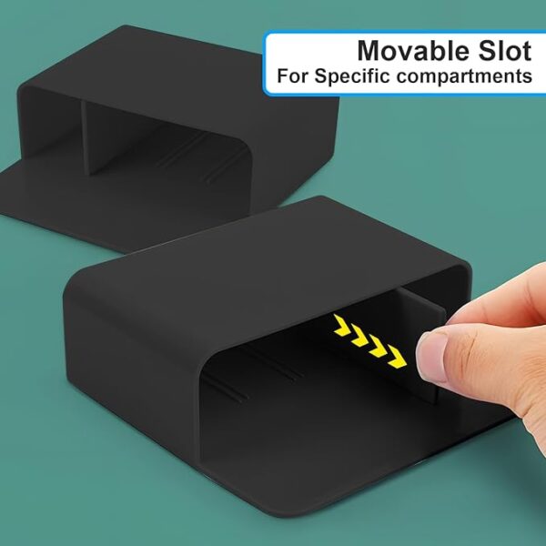 3-Pack Black Magnetic Pen Holders, Wall-Mount, Self-Adhesive - Image 4