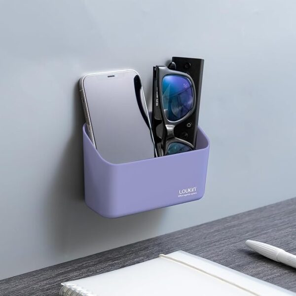 Magnetic Marker & Remote Organizer, Purple, for Whiteboard & Fridge - Image 2