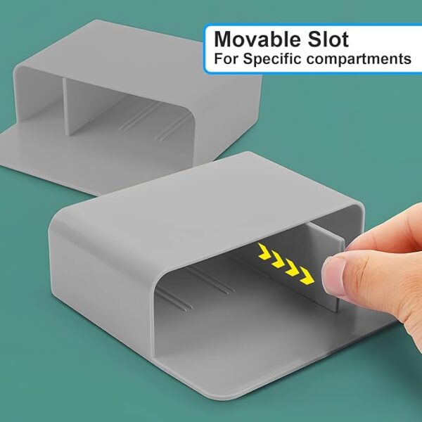 3-Pack Magnetic Pen Holders, Adjustable, Gray, for Refrigerator, Whiteboard & Locker - Image 4