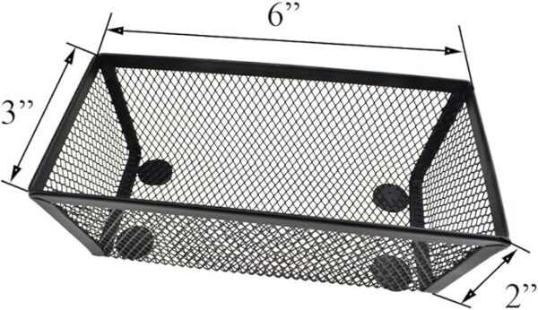2-Pack Stackable Mesh Tray Cups, 6"x3"x2", Black, Desk & Drawer Organizer - Image 3