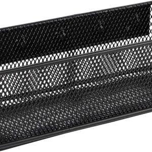 Black Magnetic Basket 6.3"x2.3"x2.5" for Refrigerator, Whiteboard & Locker Organizer
