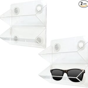 2pcs Wall-Mounted Magnetic Acrylic Organizer for Home & Office