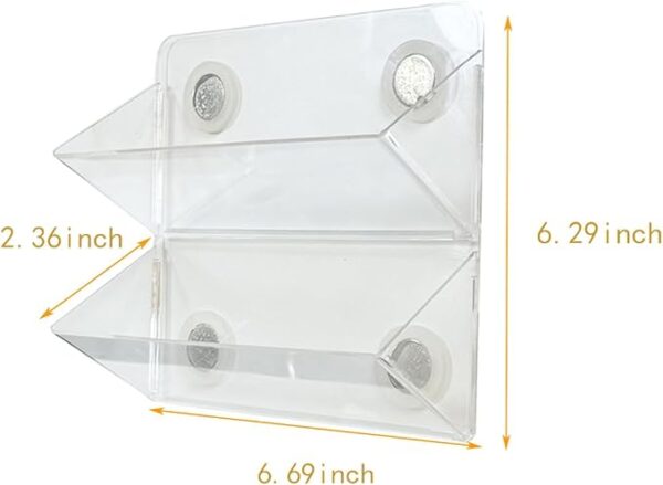 2pcs Wall-Mounted Magnetic Acrylic Organizer for Home & Office - Image 2