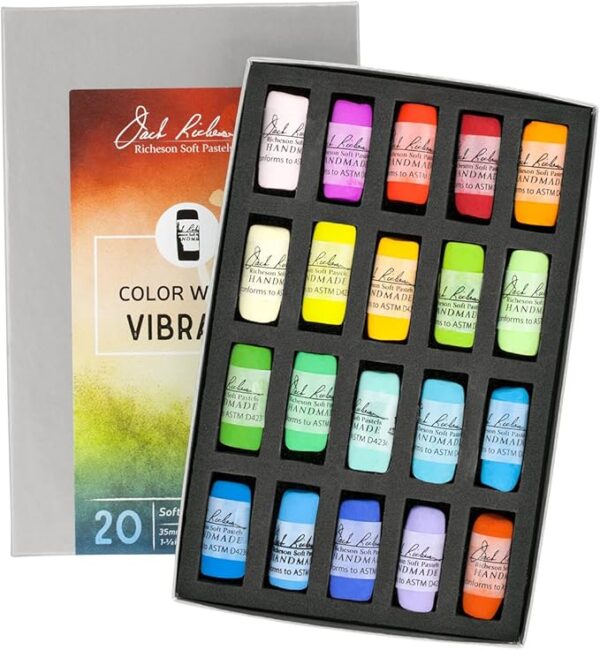 Jack Richeson 422950 Hand Rolled Soft Color Wheel Pastels (20 Piece)