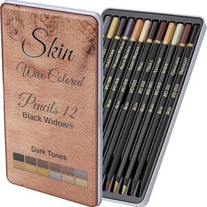 12-Pack Skin Tone Colored Pencils, Soft Core, Lightfast, for Portraits & Adult Coloring