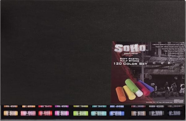 Artist Soft Pastel Half Sticks, Set of 120 Assorted Colors, Super Soft & Pigmented - Image 4