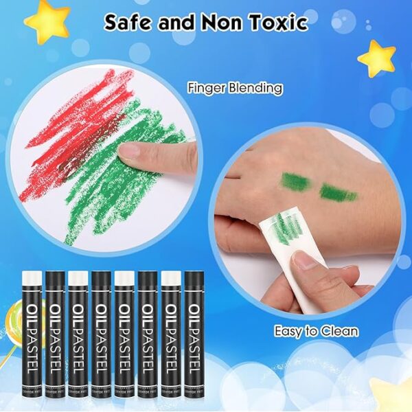 72 Soft Oil Pastels, Black & White, Bulk Refill Set for Art, Drawing & Sketching - Image 4